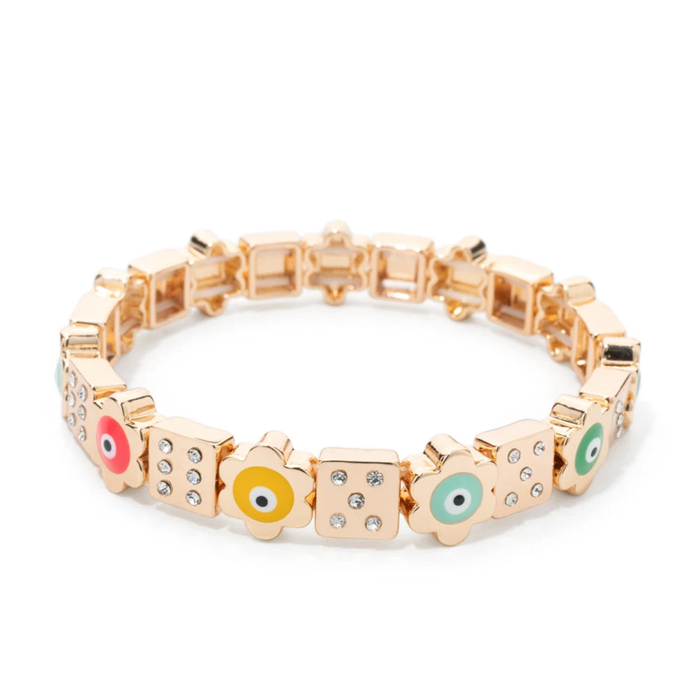 2024 New Rhinestone Happy Bangle For Women Diamond Hand Accessory