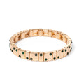 2023 New Design 8mm Square Beads Bracelets For Women Color Zircon Charms Elastic Bangle For Friend Gift
