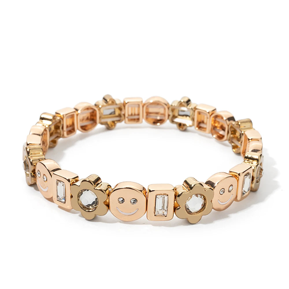 2024 New Rhinestone Happy Bangle For Women Diamond Hand Accessory