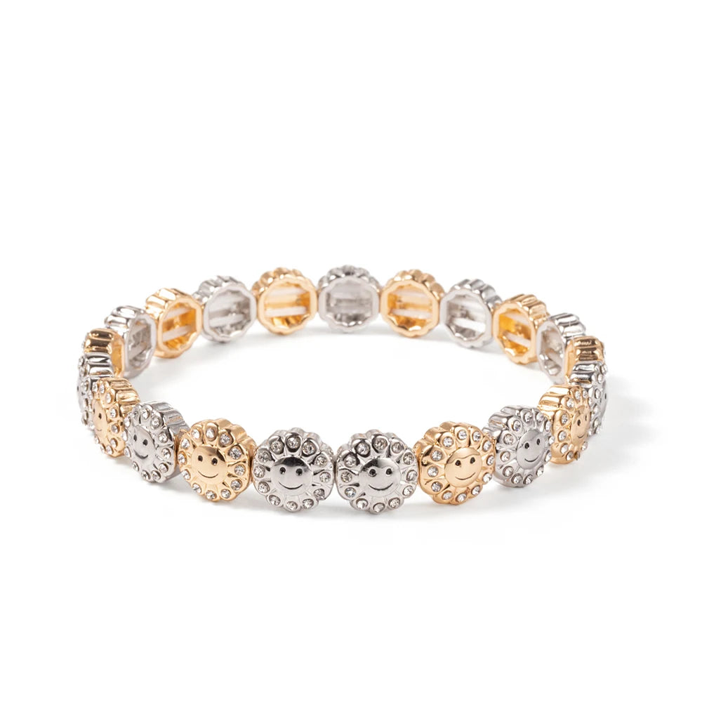 2024 New Rhinestone Happy Bangle For Women Diamond Hand Accessory