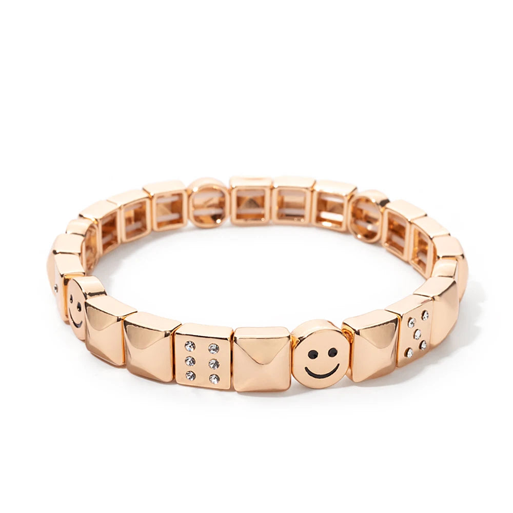 2024 New Rhinestone Happy Bangle For Women Diamond Hand Accessory
