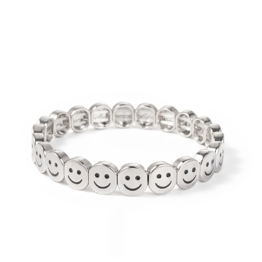 Choice Gold Color Happy Bangle For Women Inlaid Diamond Elastic Bracelets Dice Hand Accessory