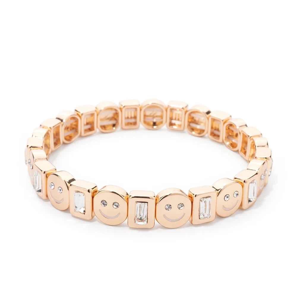 2024 New Rhinestone Happy Bangle For Women Diamond Hand Accessory