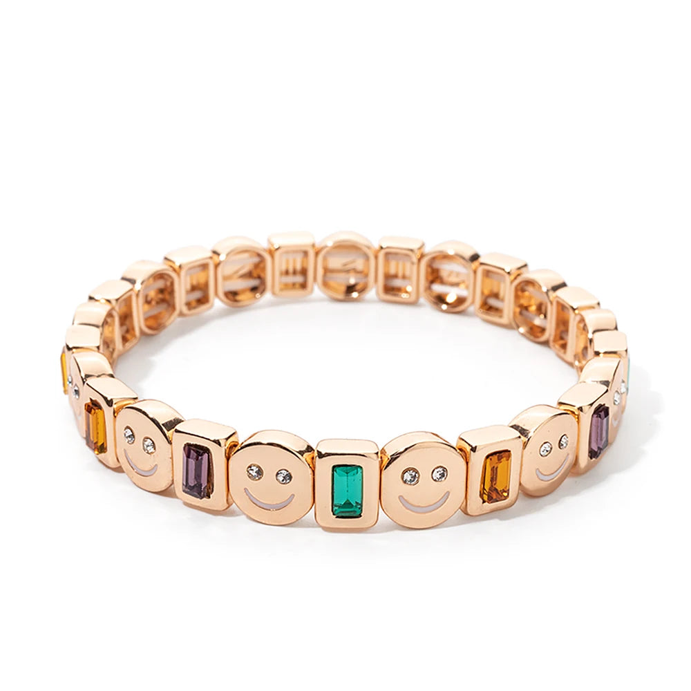 2024 New Rhinestone Happy Bangle For Women Diamond Hand Accessory