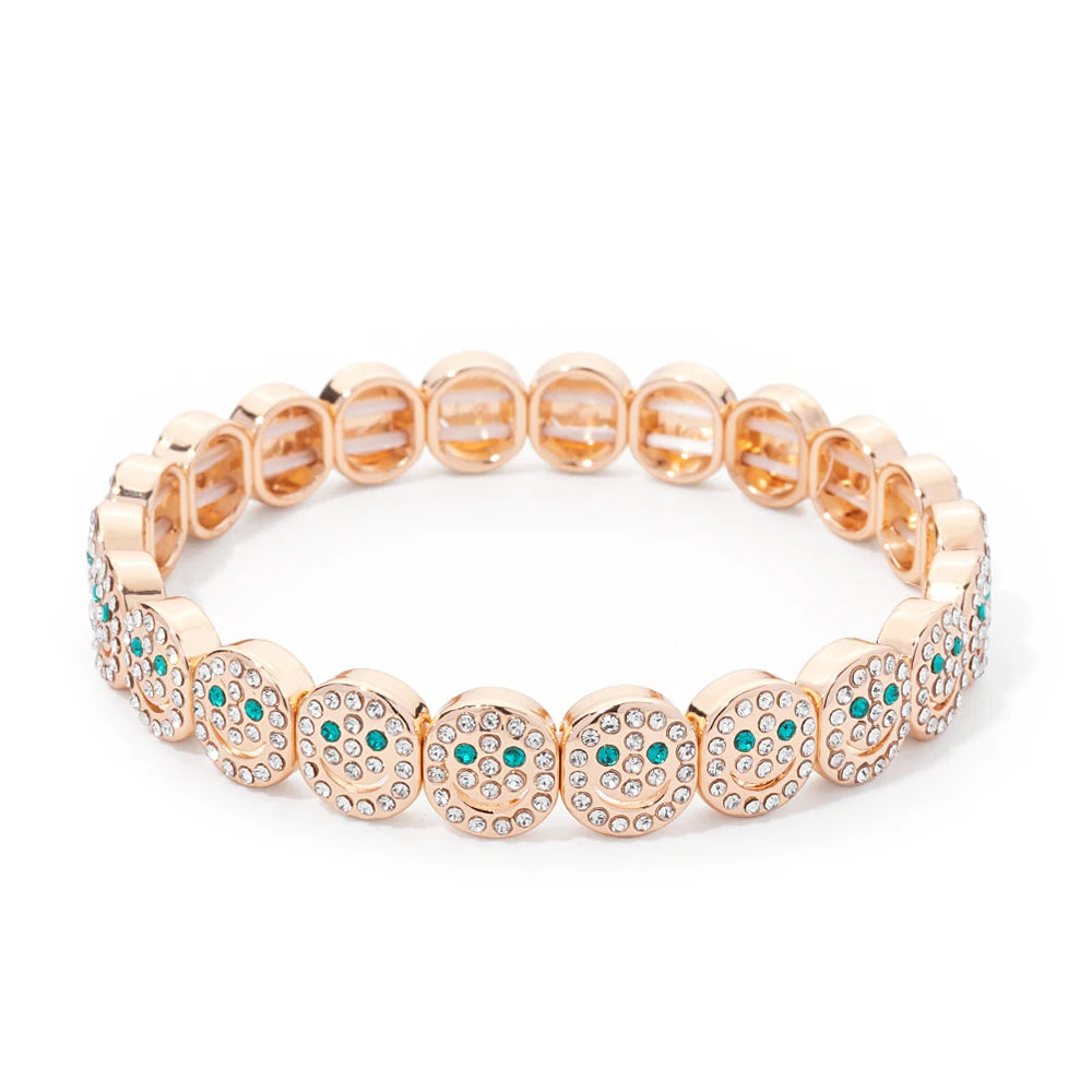 2024 New Rhinestone Happy Bangle For Women Diamond Hand Accessory